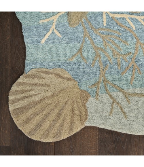Nourison Waterside Blue Rug WRS01 5 ft. X 7 ft. Rect. - Rugs Town Nourison Waterside Blue WRS01 5 ft. X 7 ft. Rect. Rug
