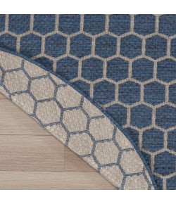 Nourison Twist Reversible Blue TWS01 8 ft. X Round Rug