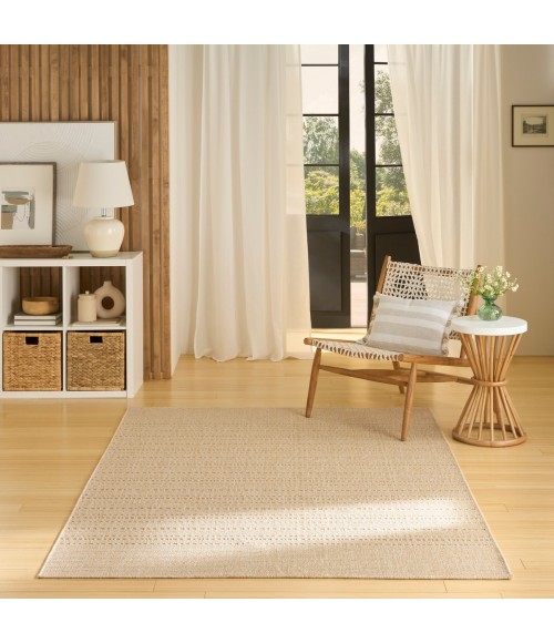 Nourison Tulum Cream TLM01 5 ft. 3 in. X 7 ft. Rect. Rug