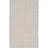 Nourison Courtyard Ivory/Silver COU01 2 ft. 2 in. X 10 ft. Rectangle Rug