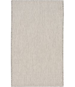 Nourison Courtyard Ivory/Silver COU01 2 ft. 2 in. X 10 ft. Rectangle Rug