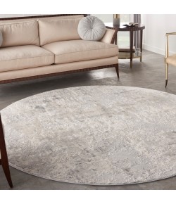 Nourison Rustic Textures - Rus07 Grey Beige Area Rug 7 ft. 10 in. Round