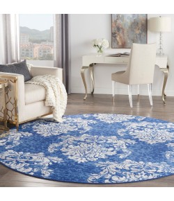 Nourison Whimsicle - Whs11 Navy Ivory Area Rug 8 ft. X Round