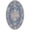 Nicole Curtis Machine Washable Series 1 Ivory Navy SR101 4 ft. Round Rug