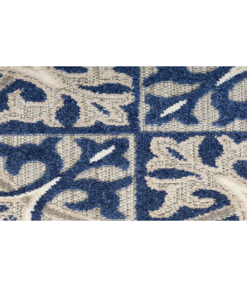 Nourison Aloha Blue ALH34 7’10” Round Rug