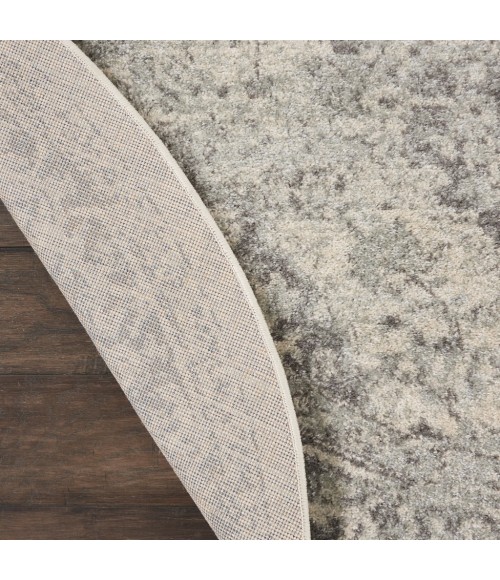 Nourison TRANQUIL Area Rug Nourison Tranquil Round Area Rug TRA05-Ivory/Grey