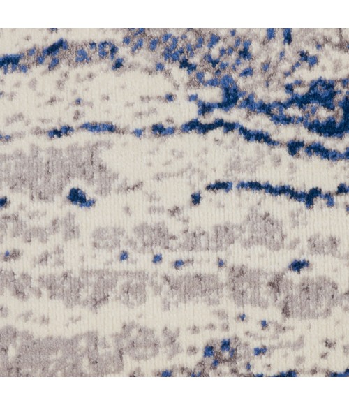 Nourison Twilight Round Area Rug TWI29 Ivory Blue 8' Round