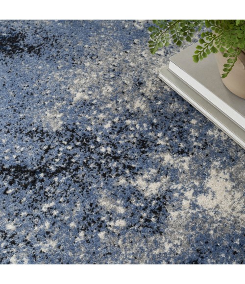 Passion Area Rug Nourison Passion Area Rug PSN10 L.Blue/Blk 5'3" x 7'3"