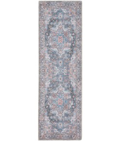 Nicole Curtis Nicolecurtis Series1 - Sr101 Light Blue Multicolr Area Rug 2 ft. 2 in. X 8 ft. Runner