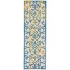 Nourison Aloha - Alh21 Ivory Blue Area Rug 2 ft. 3 X 8 ft. Rectangle