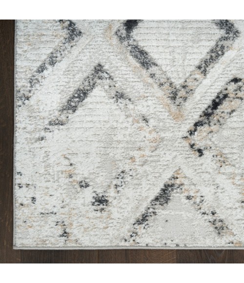 Nourison Dekor Grey Charcoal DEK05 2 ft. X 4 ft. Rect. Rug