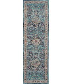Nourison Vintage Kashan - Vka01 Blue Area Rug 2 ft. X 6 ft. Rectangle