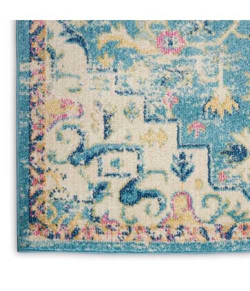 Nourison Passion Runner Area Rug PSN25-Ivory/Light Blue