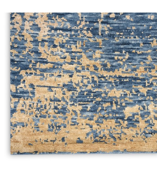 Nourison Luna Dark Blue Mocha LUN01 8 ft. X 10 ft. Rect. Rug