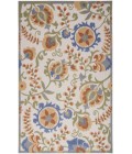 Nourison Aloha Ivory Blue ALH17 5 ft. 3 in. X 7 ft. 5 in. Rectangle Rug