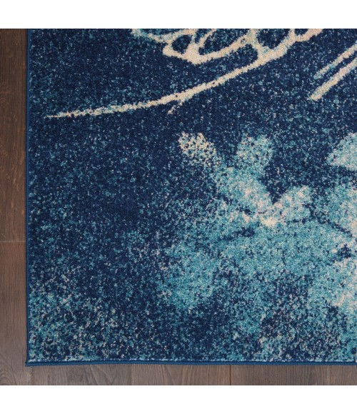 Nourison Tranquil Area Rug TRA08-Navy/Pink