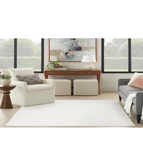 Nourison Washable Essentials Ivory Grey WAE01 4 ft. X 6 ft. Rectangle Rug