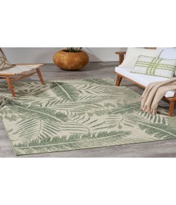 Nourison Home Garden Oasis GOA02 Ivory Green 4 ft. X 6 ft. Area Rug