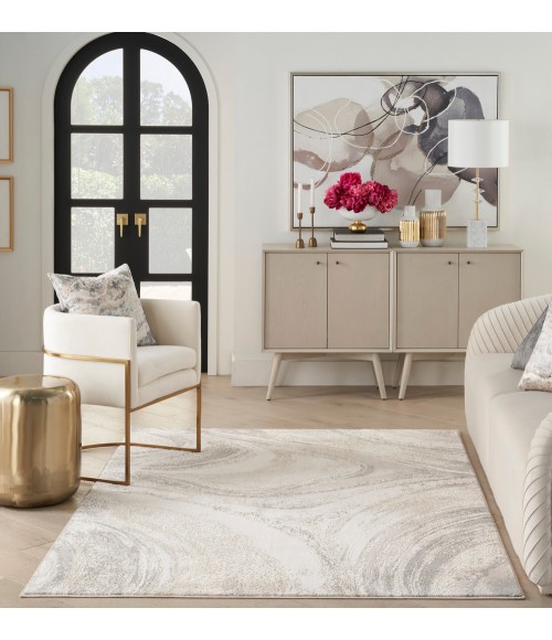 Inspire Me! Home Décor Brushstrokes Area Rug Inspire Me! Home Décor Brushstrokes Area Rug BSK03 Cream Grey