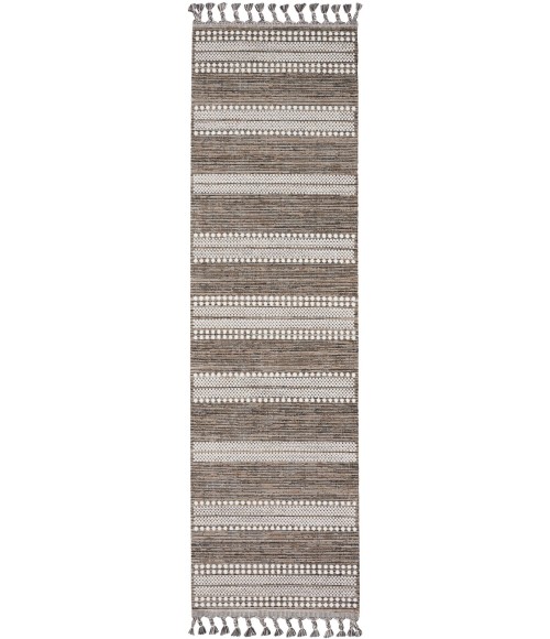 Nourison Asilah Area Rug ASI02 Mocha/Ivory 2'2" x 8'2"