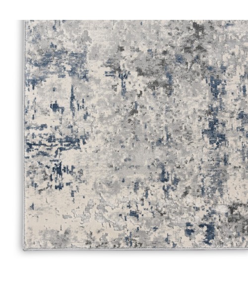 Nourison Rustic Textures Area Rug RUS07-Ivory/Grey-blue