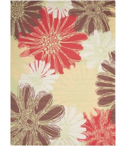 Nourison Home & Garden - Rs022 Green Area Rug 5 ft. 3 X 7 ft. 5 Rectangle