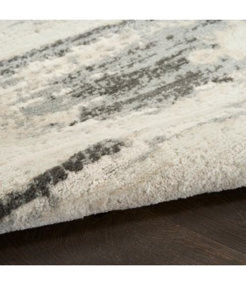 Nourison Serenity Home Grey Multicolor SRH12 6 ft. X 9 ft. Rect. Rug