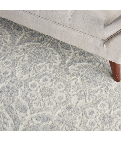 Nourison SAHARA Area Rug kathy ireland Home Sahara Area Rug KI390-Ivory/Silver