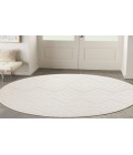 Nourison Versatile Ivory White NRV01 4 ft. Round Rug