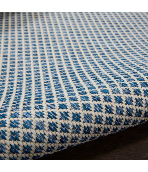 Nourison Courtyard Area Rug COU01 Ivory Blue 3' x 5'