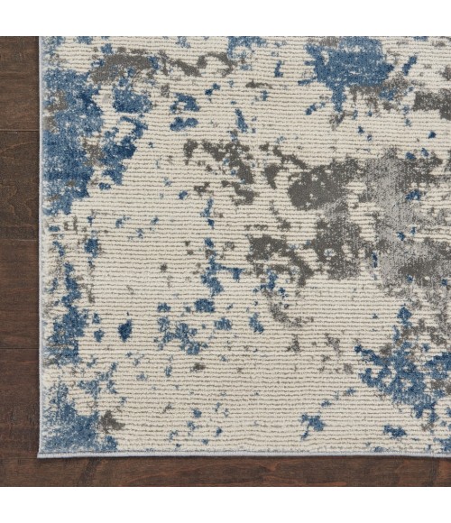 Nourison RUSTIC TEXTURES Area Rug Nourison Rustic Textures Runner Area Rug RUS08-Grey/Blue