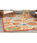 Nourison Aloha Red Multicolor ALH17 3 ft. 6 in. X 5 ft. 6 in. Rectangle Rug