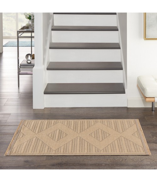 Nourison Washable Jute Natural Beige WSJ01 2 ft. X 4 ft. Rect. Rug