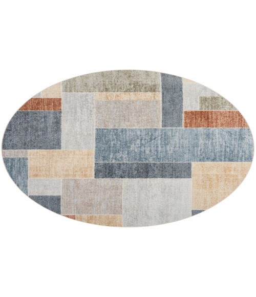 Nourison Astra Machine Washable Multicolor ASW09 4 ft. Round Rug