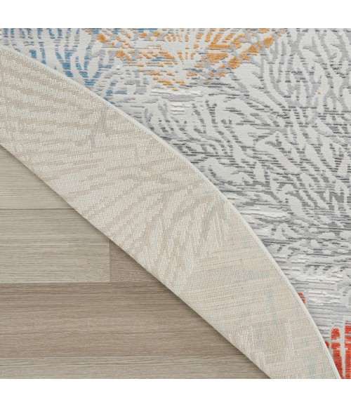 Nourison Seaside Multicolor SDS04 8 ft. X Round Rug