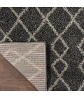 Nourison Geometric Shag Charcoal GOS01 2 ft. 2 in. X 3 ft. 9 in. Rect. Rug