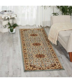 Nourison Delano - Del04 Blue Area Rug 2 ft. 2 in. X 7 ft. 6 in. Runner