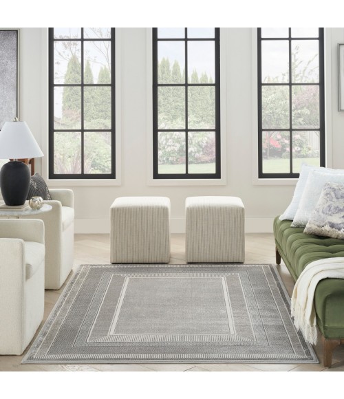 Nourison Glam Silver GLM07 3 ft. 11 in. X 5 ft. 11 in. Rect. Rug