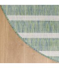 Nourison Positano Blue Green Ivory POS03 6 ft. X Round Rug