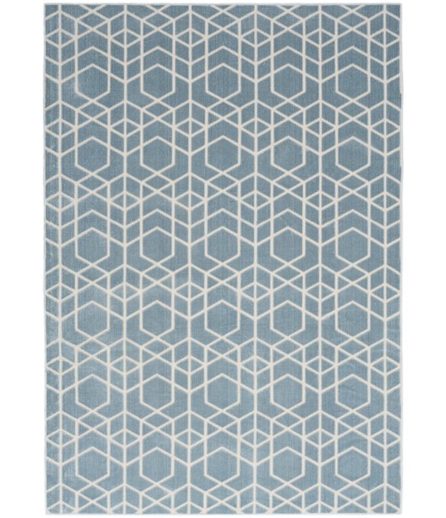 Nourison Washable Charm Blue Ivory WCH01 4 ft. X 6 ft. Rect. Rug