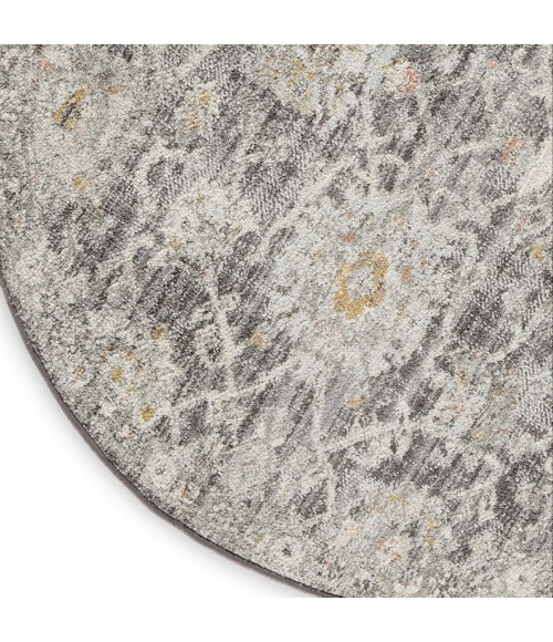 Nourison Oushak Home Charcoal OUS01 4 ft. X Round Rug