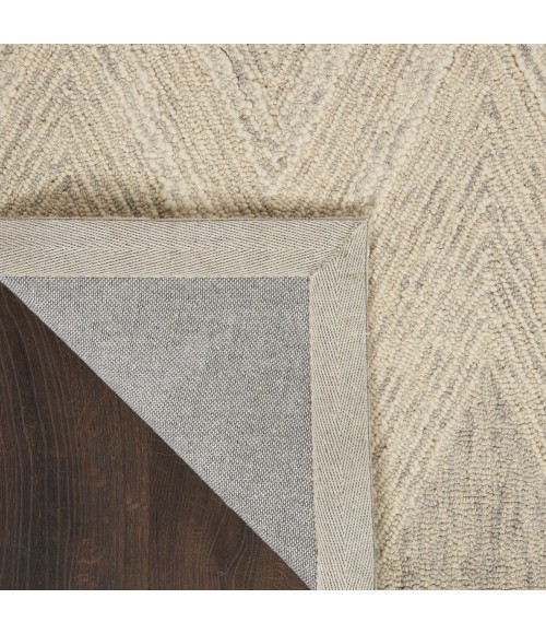 Nourison Interlock Ivory/Grey ITL04 4 ft. X 6 ft. Rect. Rug