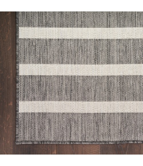 Nourison Positano Charcoal Ivory POS03 7 ft. X 10 ft. Rect. Rug