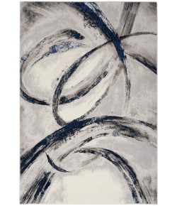 Nourison Home Splash BSK02 Grey Navy 5 ft. 3 in. X 7 ft. 3 in. Area Rug