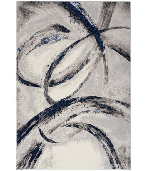 Nourison Splash Grey Navy BSK02 5 ft. X 7 ft. Rect. Rug