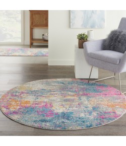 Nourison Home Passion PSN36 Ivory Multicolor 5 ft. Round Area Rug