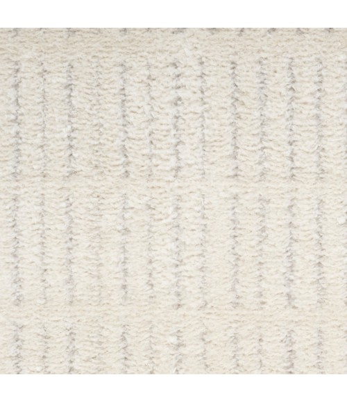 Nourison Cozy Modern Ivory Grey CMD03 2 ft. 2 in. X 10 ft. Rect. Rug