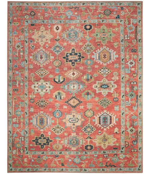 Nourison Vintage Washables Rust Multicolor Rug VWS12 7 ft. 10 in. X 9 ft. 10 in. Rect. - Rugs Town Nourison Vintage Washables Rust Multicolor VWS12 7 ft. 10 in. X 9 ft. 10 in. Rect. Rug