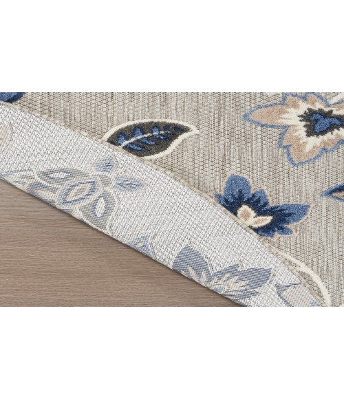 Nourison Aloha Blue Grey ALH31 7’10” Round Rug