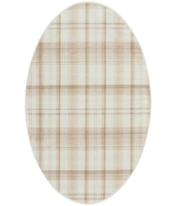 Nourison Home Grafix GRF03 Ivory Beige 5 ft. 3 in. Round Area Rug